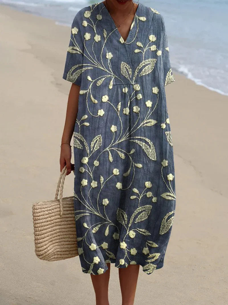 Enora™ | Embroidered Floral Dress