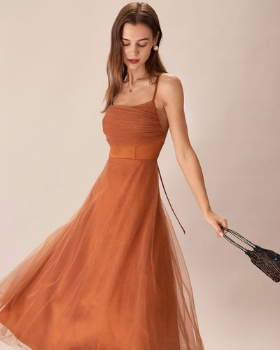 Riho™ | Mesh Flowy Slip Midi Dress