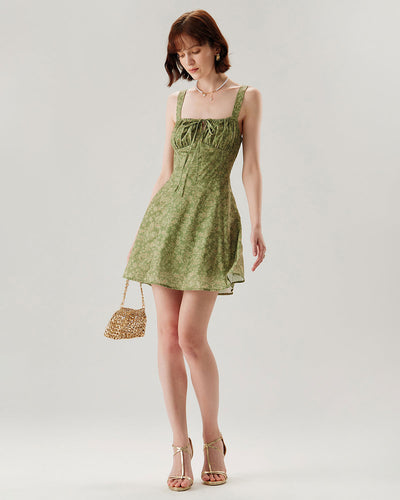 Riha™ | Floral Ruched Slip Mini Dress