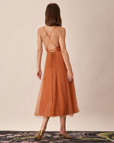Riho™ | Mesh Flowy Slip Midi Dress