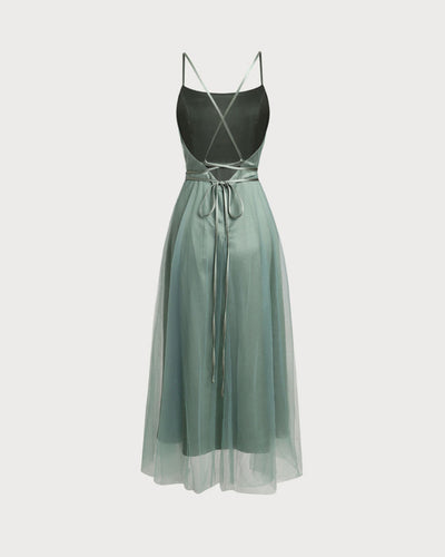 Riho™ | Mesh Flowy Slip Midi Dress