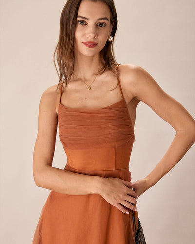 Riho™ | Mesh Flowy Slip Midi Dress