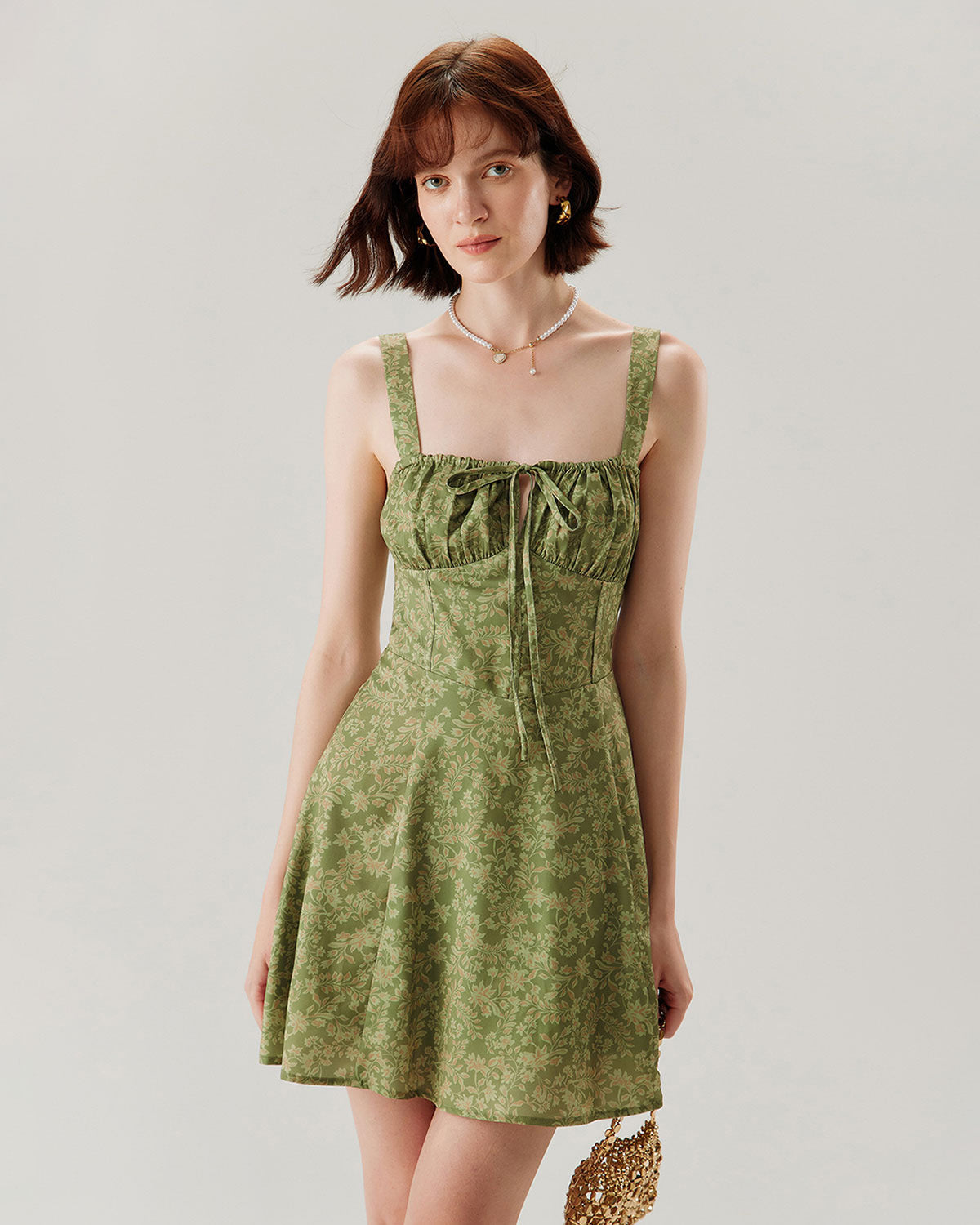 Riha™ | Floral Ruched Slip Mini Dress