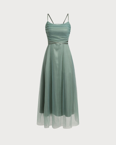 Riho™ | Mesh Flowy Slip Midi Dress
