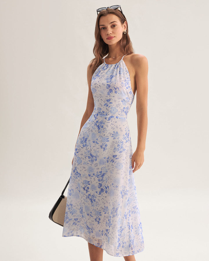 Riha™ | Floral Halter Midi Dress