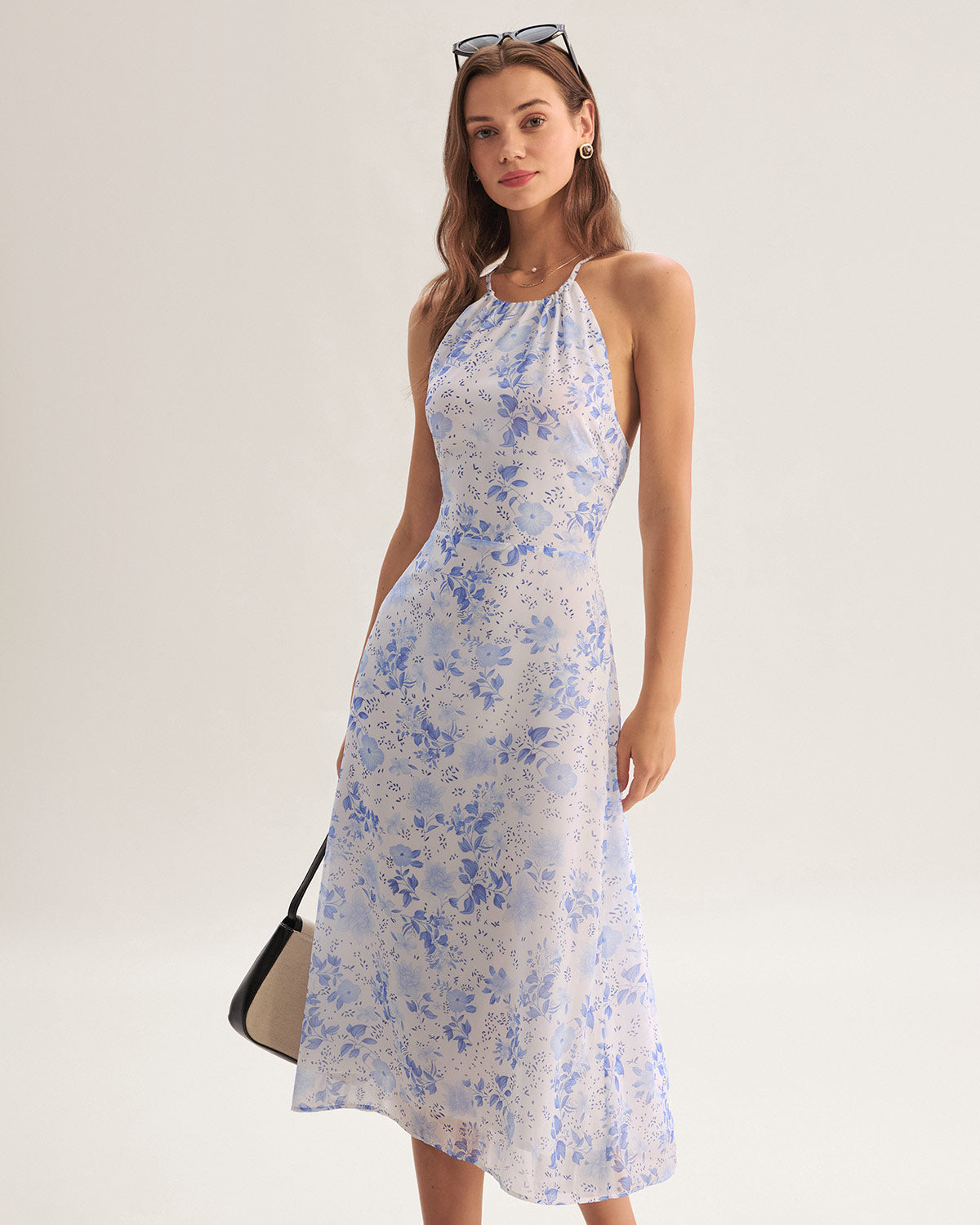 Riha™ | Floral Halter Midi Dress