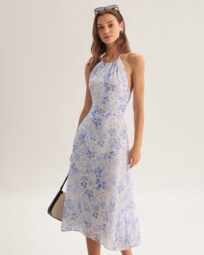 Riha™ | Floral Halter Midi Dress