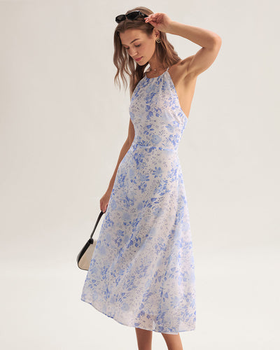 Riha™ | Floral Halter Midi Dress