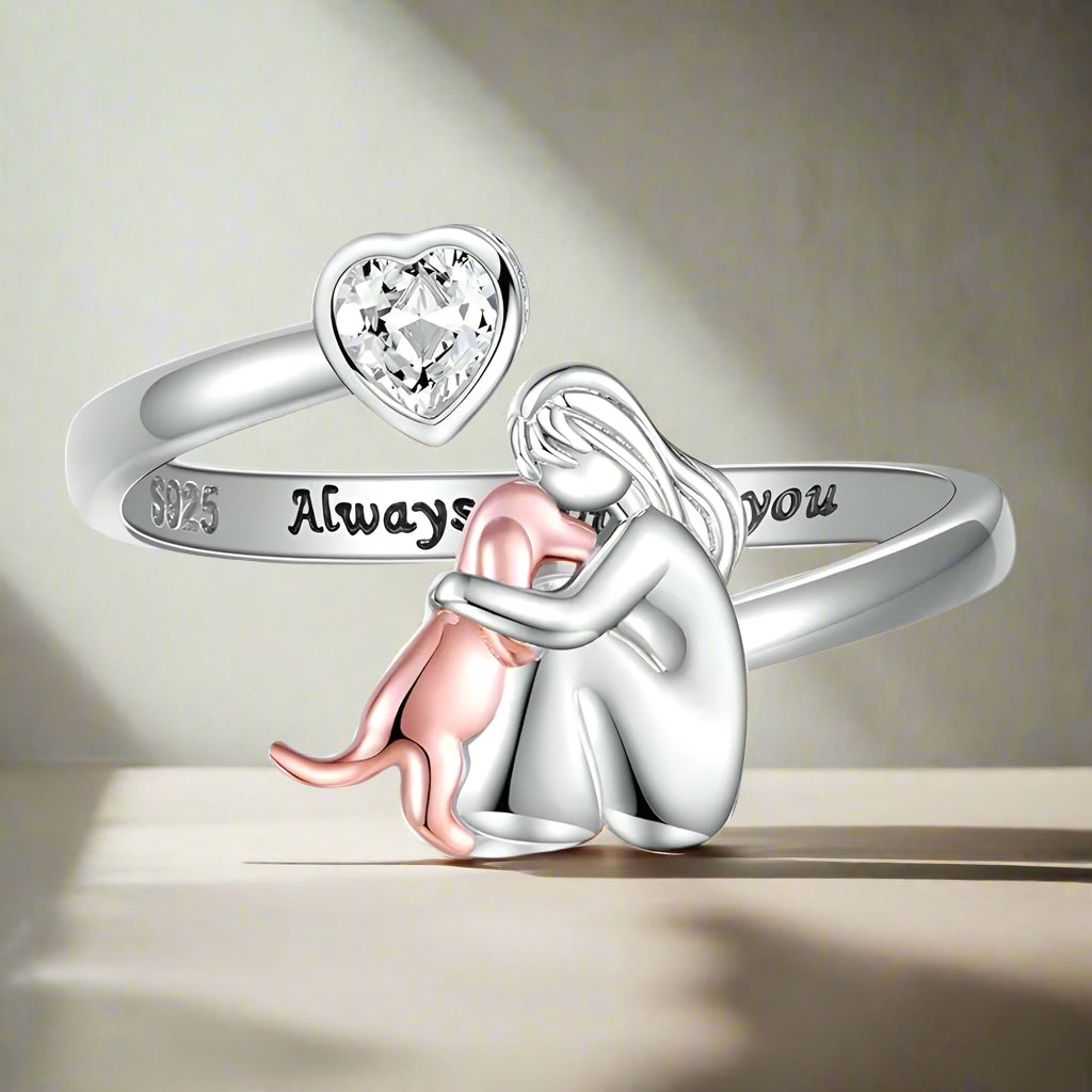 Preston & Payton™ | Ring with Dog Icon (Rose)